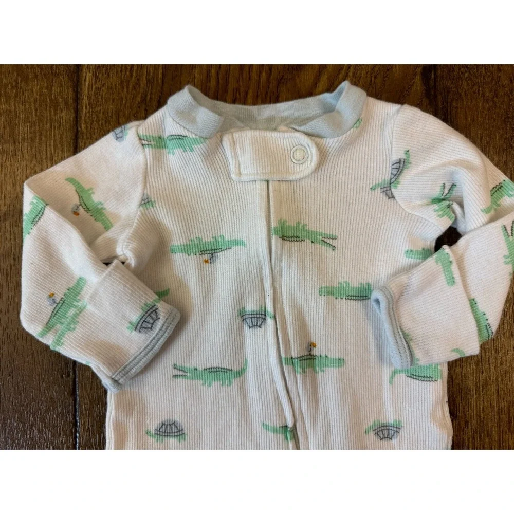 Carters Preemie Baby Boy Sleeper Outfit Romper Cotton Reborn Doll Ribbed Animals